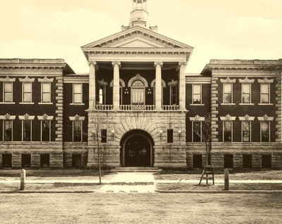 Historic City Hall Green Bay WI in 1904 restored photo print