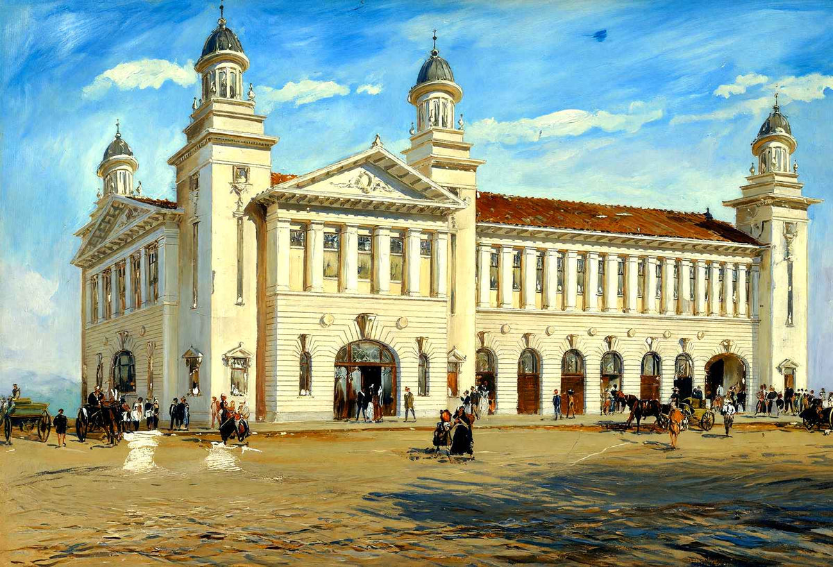 Municipal Building, Durham, NC in 1904 art print