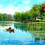 Lake on the Rumson Road, Red Bank, NJ in 1906 art print