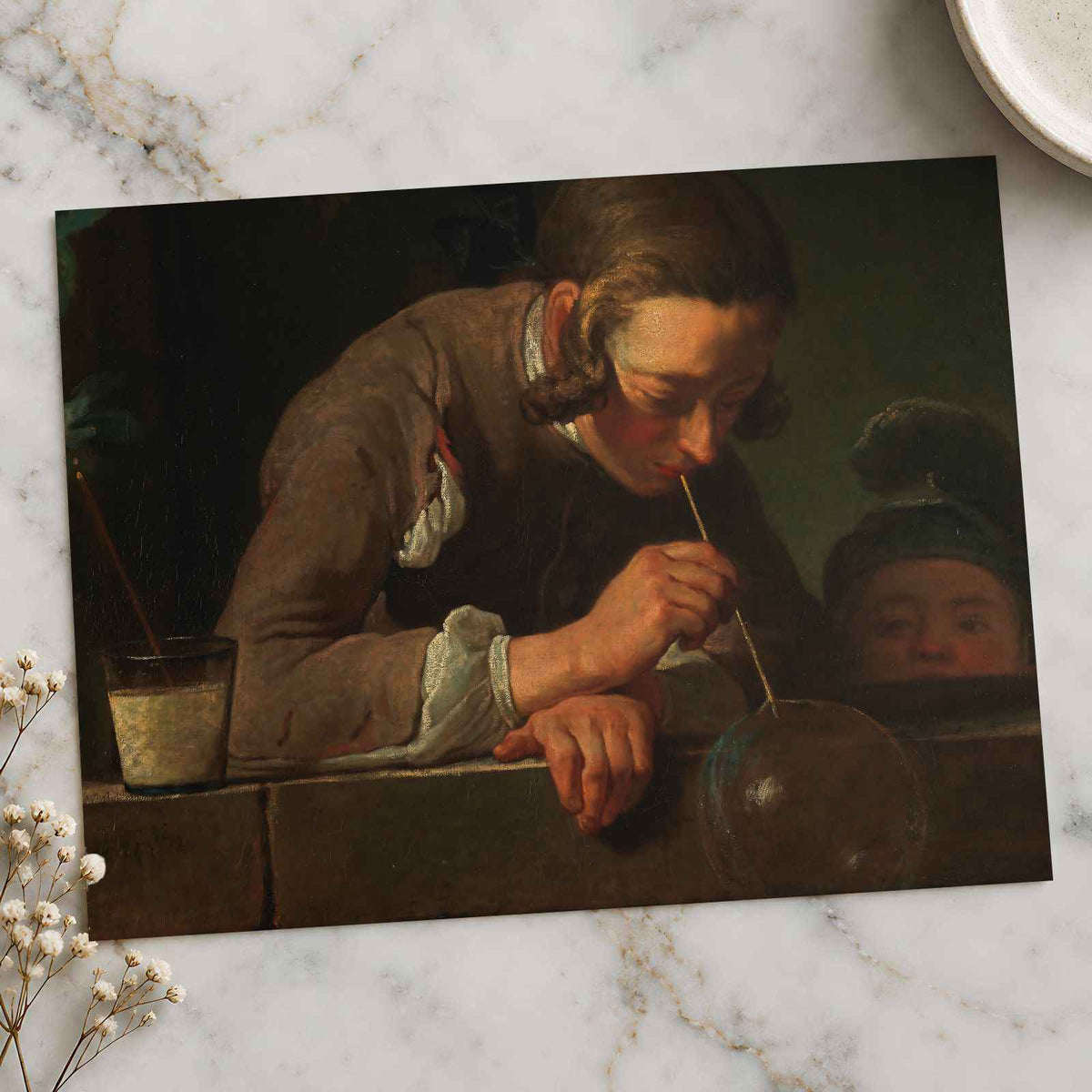 Soap Bubbles art print by Jean Siméon Chardin (1733)