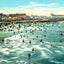 In the Surf, Atlantic City, NJ in 1906 vintage print