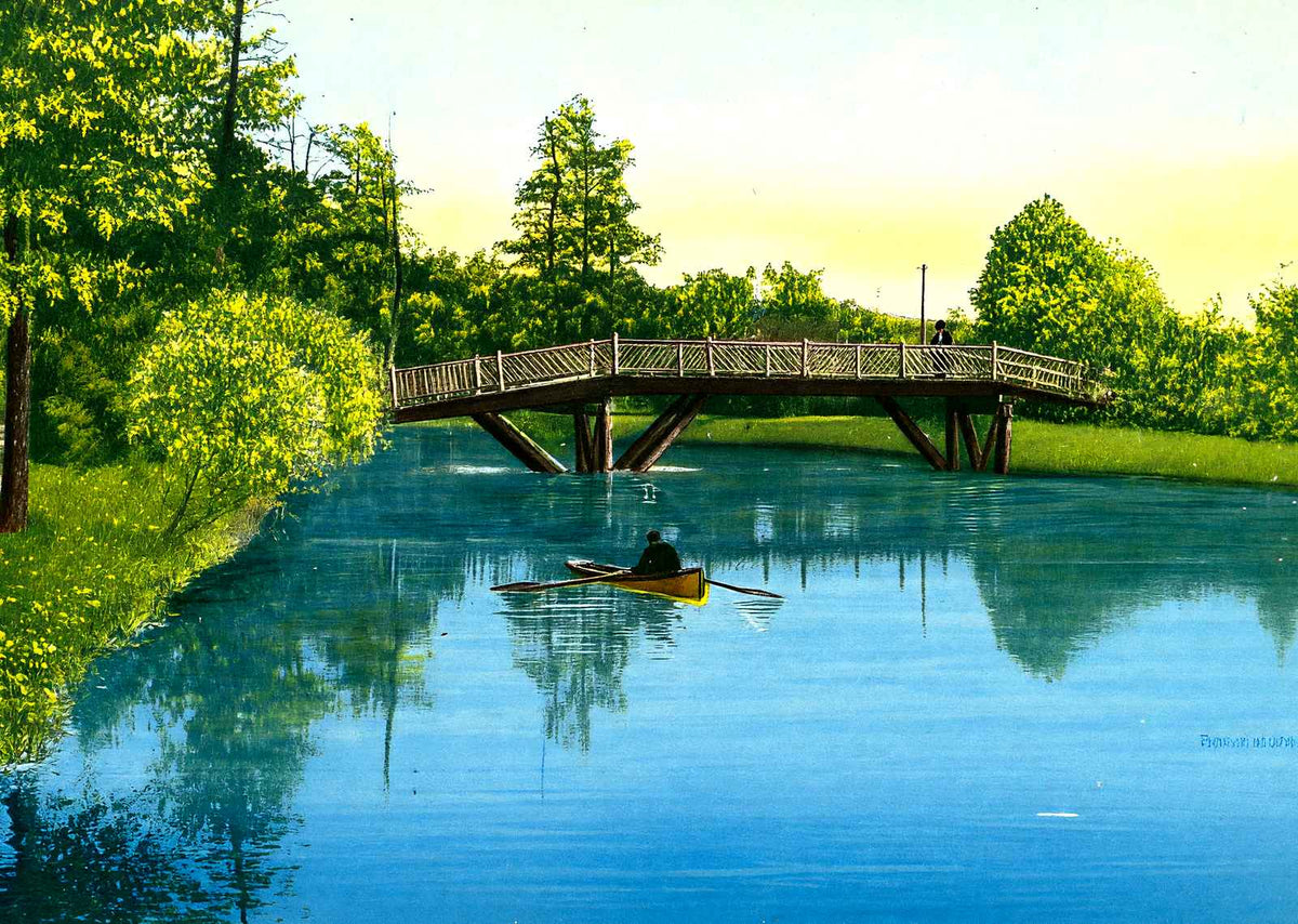 Rustic Bridge, Lakemont Park, Altoona 1906 vintage print