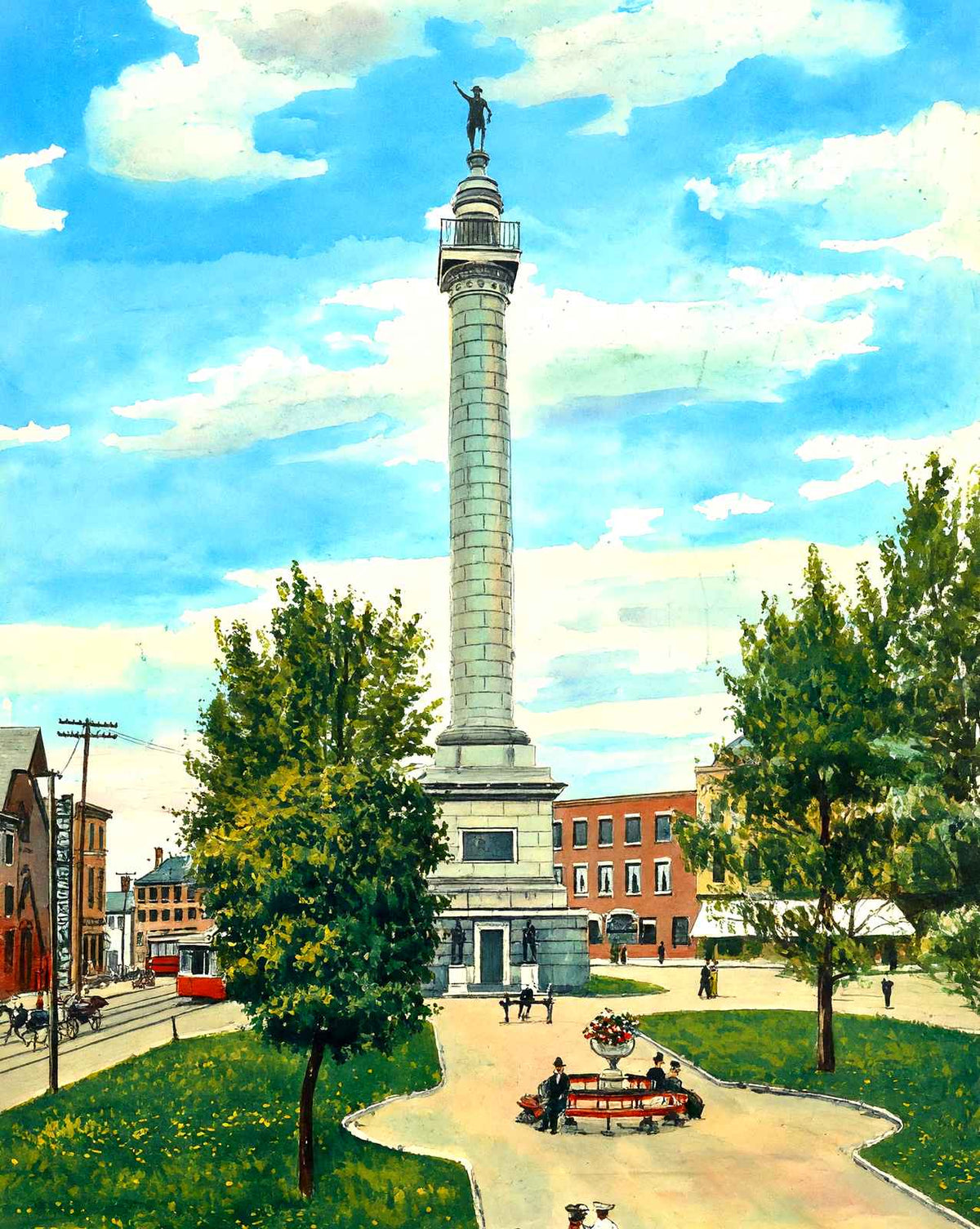 Battle Monument, Trenton, NJ in 1905 art print