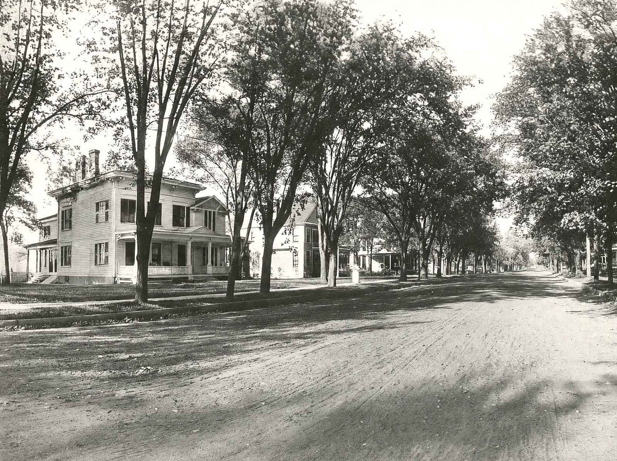 Third Street, Hudson WI in 1908 vintage photo print
