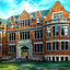 Stephenson Science Hall, Appleton, WI in 1905 painting