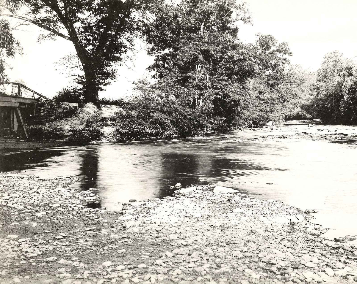 A Mountain Stream, Asheville NC in 1905 vintage print