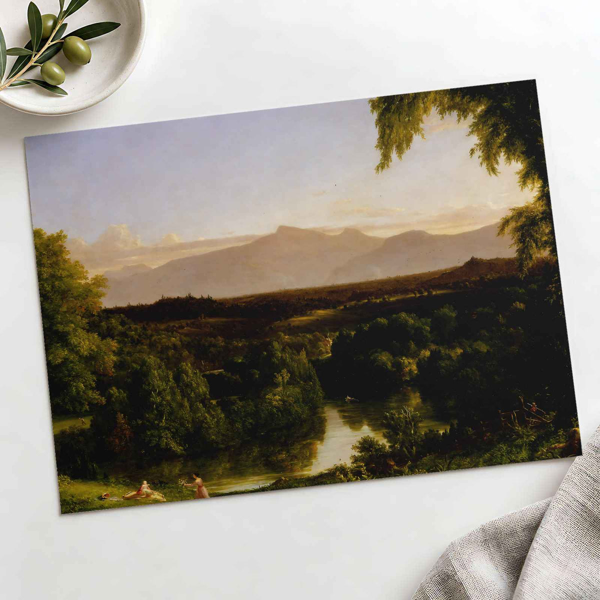 View on the Catskill—Early Autumn painting print by Thomas Cole (1836)