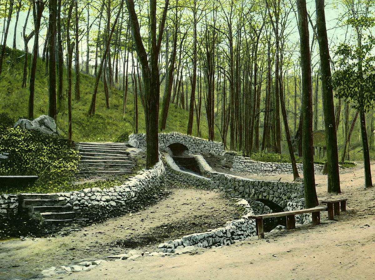 Mineral Springs Park, Reading, PA in 1907 vintage print