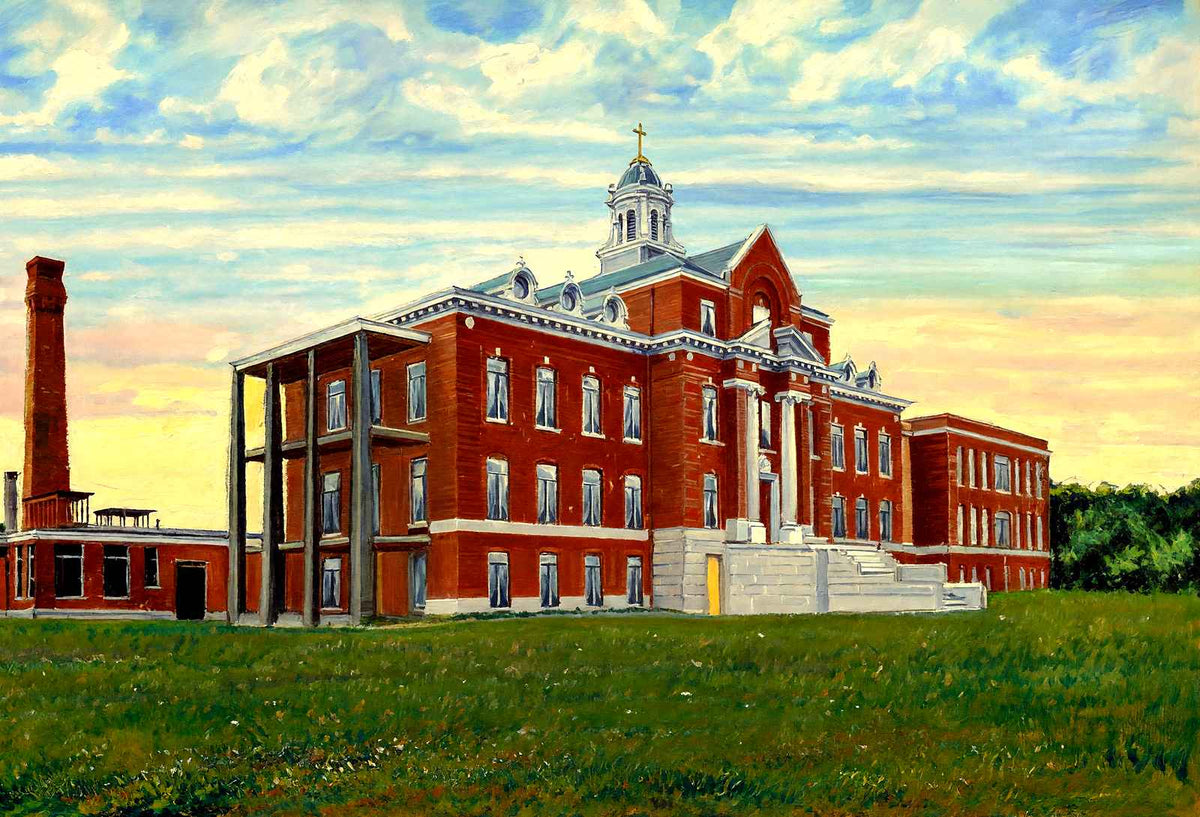 St Leo's Hospital, Greensboro, NC in 1906 art print