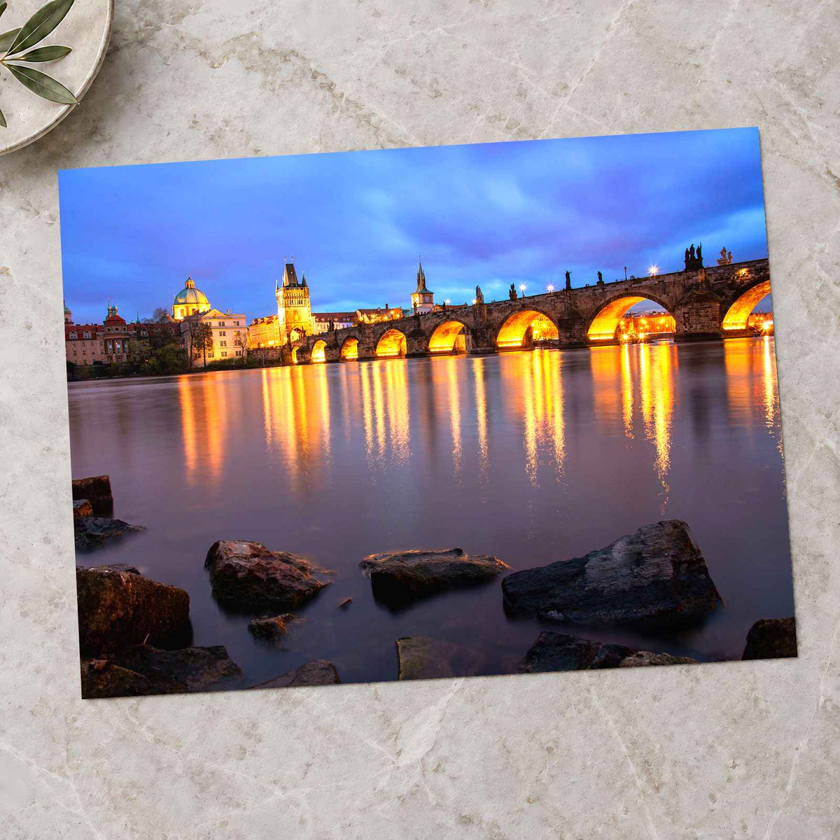 Charles Bridge, Vltava River, Prague Photo Print Wall Decor
