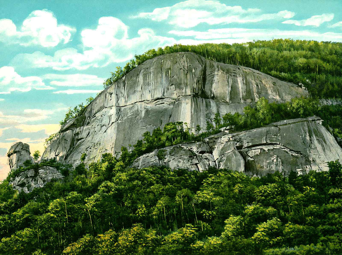 Chimney Rock Mountain, NC in 1907 vintage print