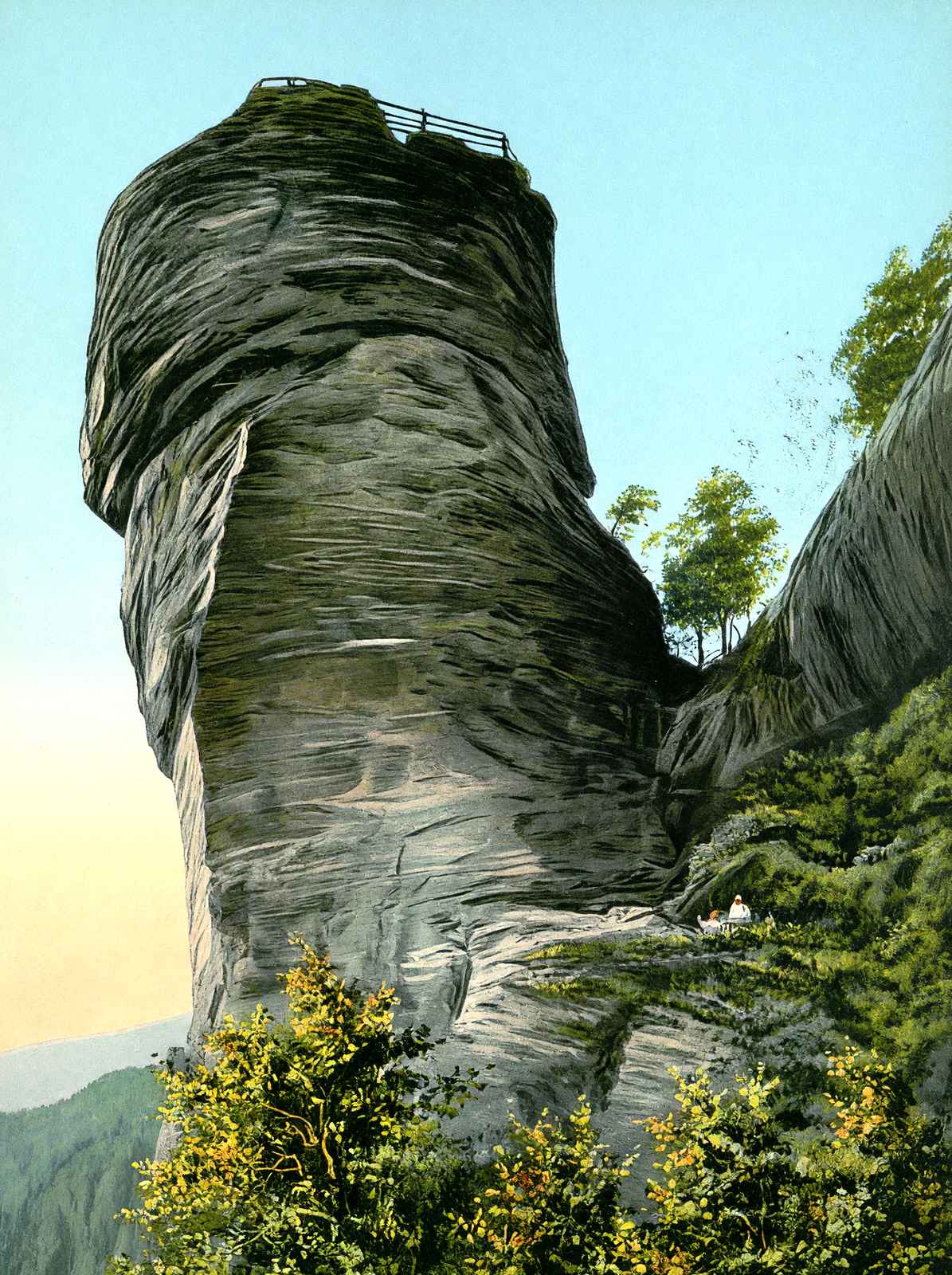 Chimney Rock, NC in 1907 vintage print