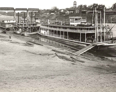 Cumberland River, Nashville, TN in 1907 vintage photo print