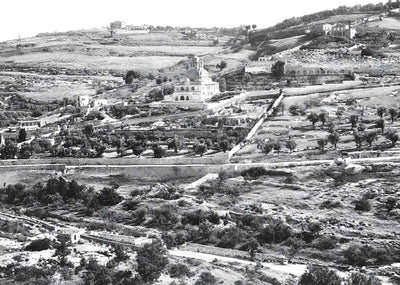 Mount of Olives, Jerusalem in 1902 vintage photo print