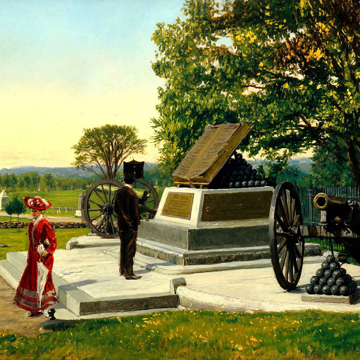 High Water Mark, Gettysburg PA in 1906 art print