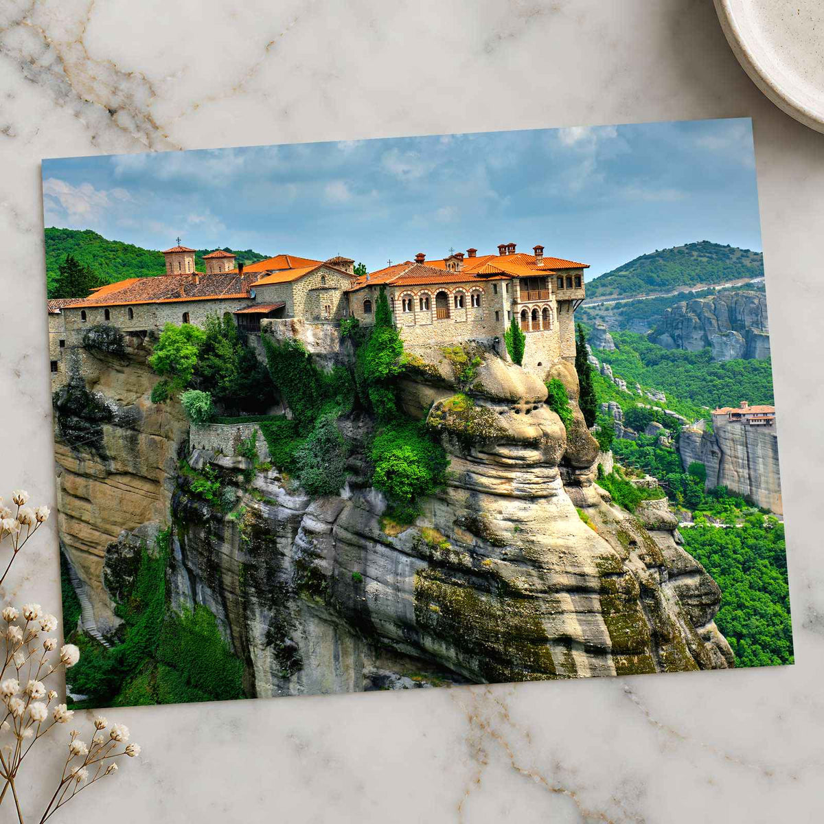 Monasteries in Greece (Rousanou, Varlaam) Photo Print Wall Decor