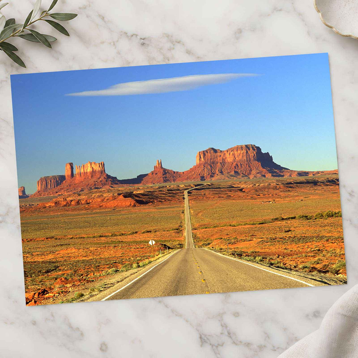 Monument Valley with Road in Arizona Photo Print Wall Decor