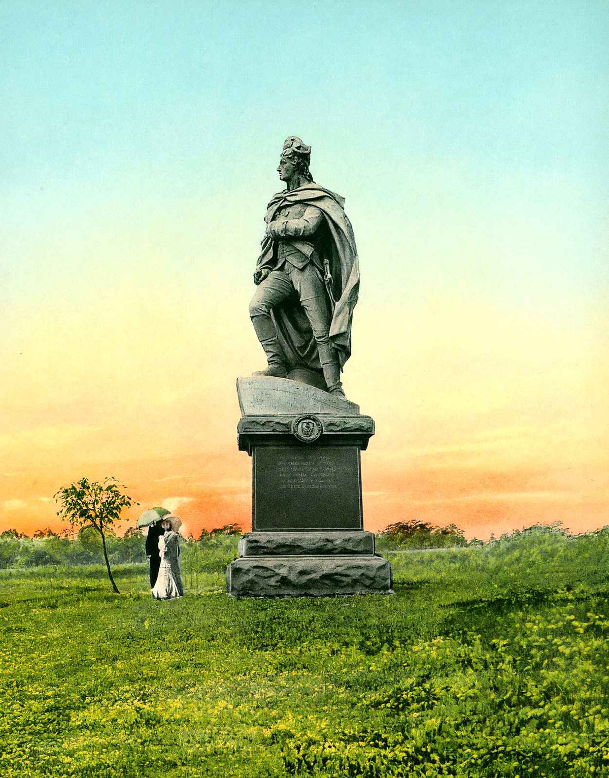 Washington Monument, Cadwalader Park, Trenton vintage print