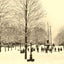 South Park in Winter, Philipsburg, PA in 1905 vintage print