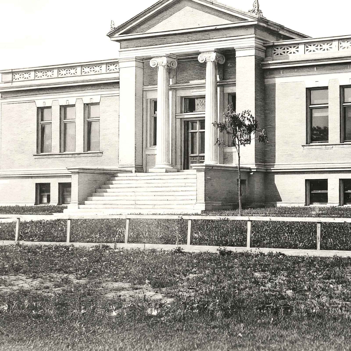 Historic Public Library, Neenah WI in 1905 vintage photo print
