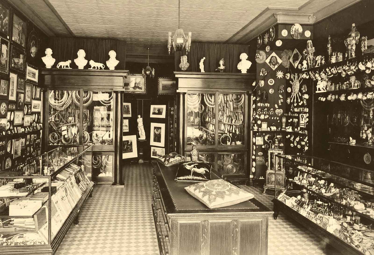 The O.K. Art Store, Bradford, PA in 1904 restored photo print