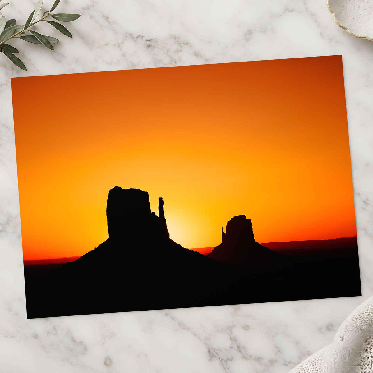 Monument Valley Silhouette at Sunset by Joshua Earle Photo Print Wall Decor