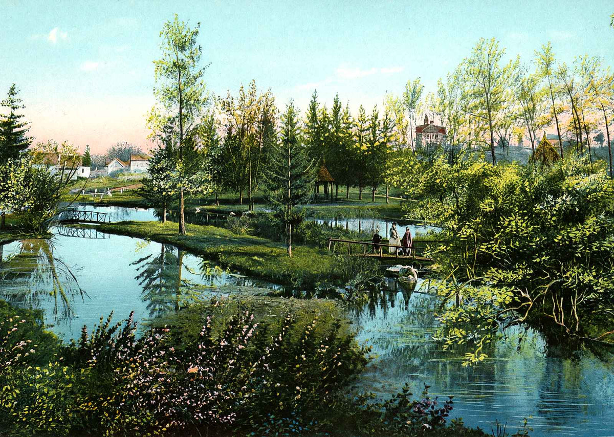 Horeb Spring, Waukesha, WI in 1906 vintage print