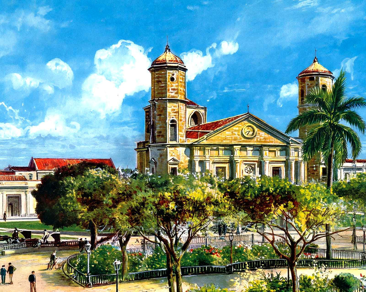 The Cathedral, Cardenas, Cuba vintage print