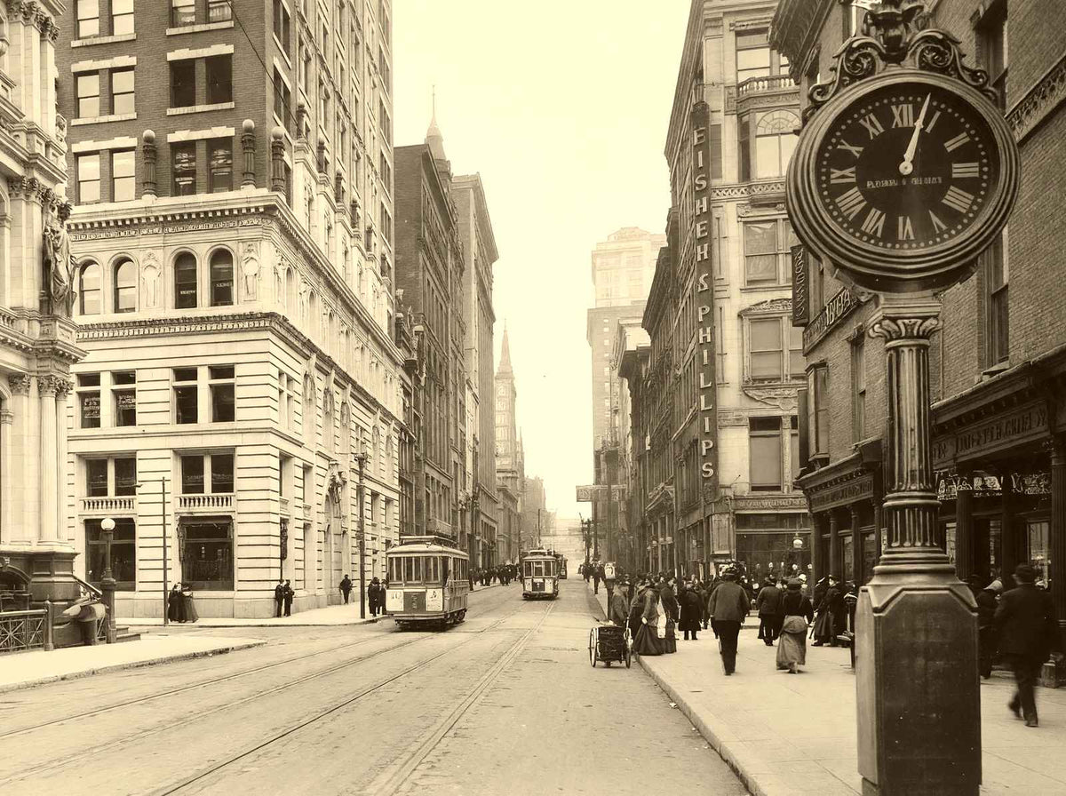 Fifth Ave at Wood St, Pittsburgh, PA 1907 photo print