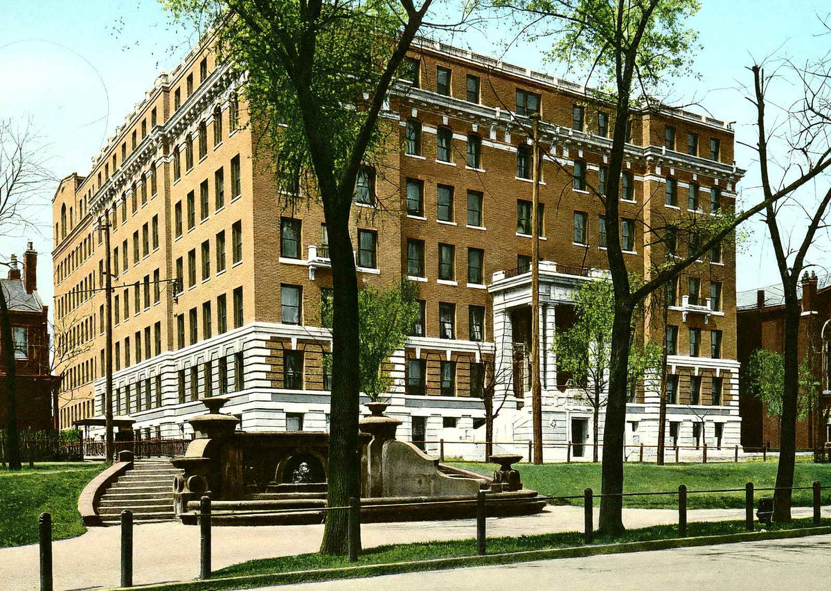 Historic Allegheny Gen Hospital, Pittsburgh vintage print
