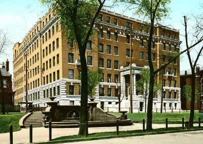 Historic Allegheny Gen Hospital, Pittsburgh vintage print