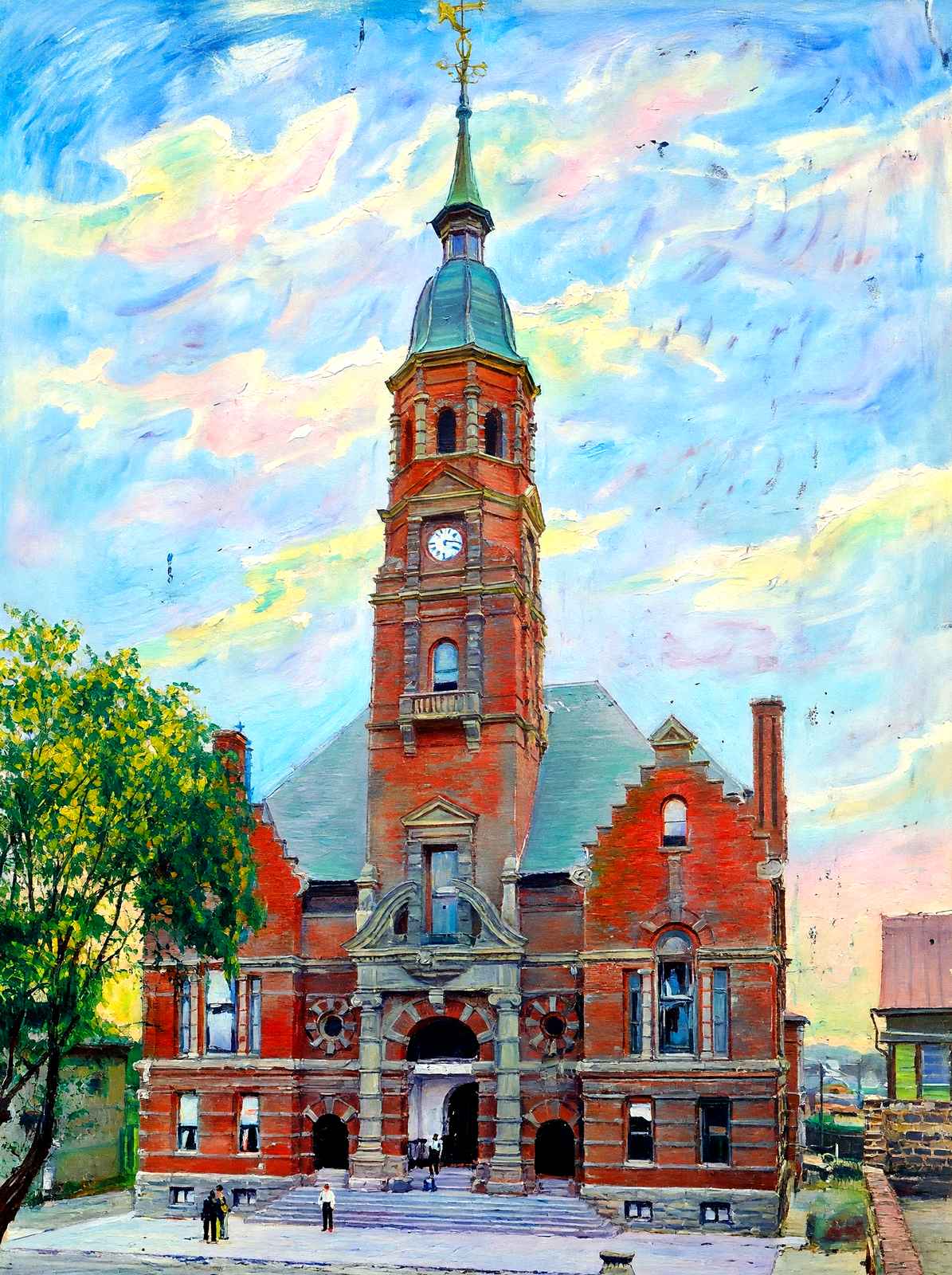 City Hall, Charlotte, NC in 1906 art print