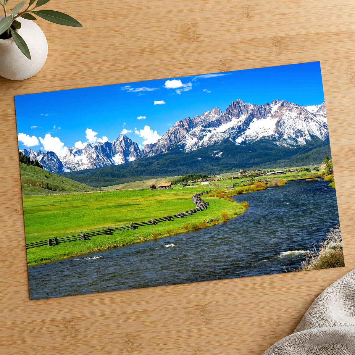 Sawtooth Mountains, Salmon River, Idaho Photo Print Wall Decor