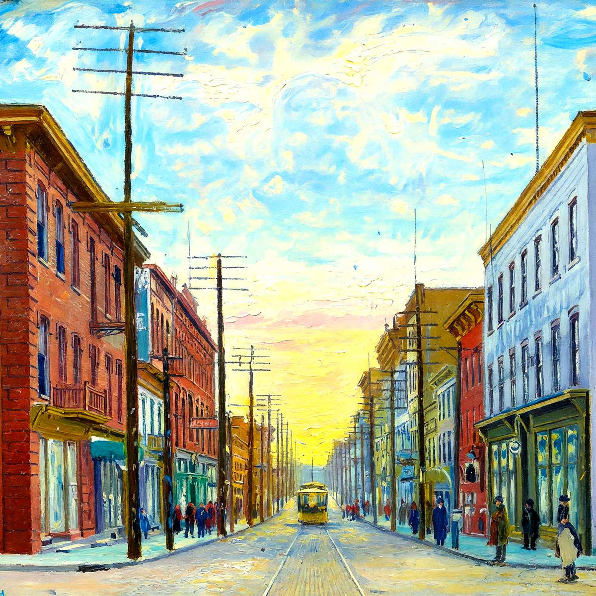Eleventh Avenue, Altoona PA in 1906 art print