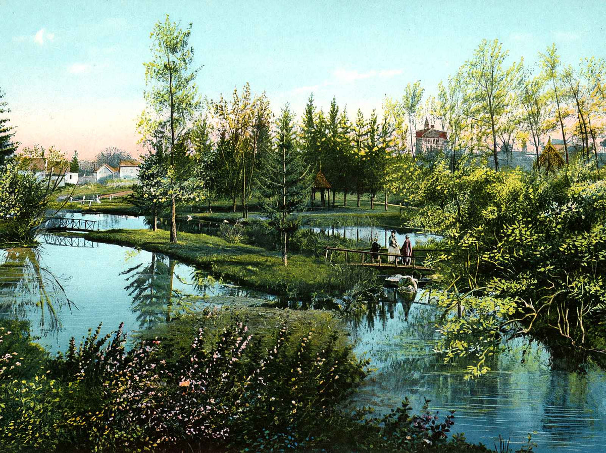Horeb Spring, Waukesha, WI in 1906 vintage print
