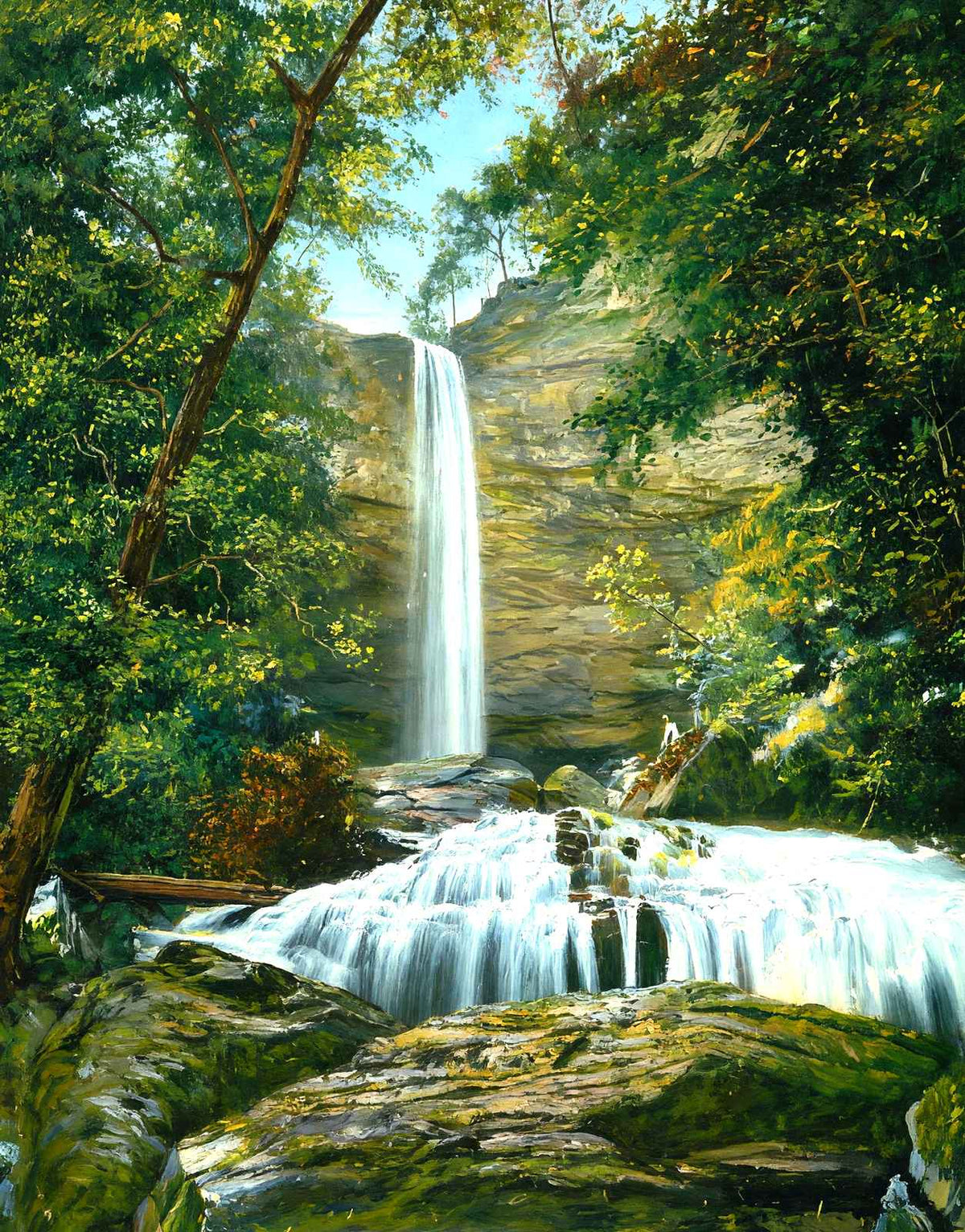 Falling Water, Waldens Ridge, TN in 1905 painting