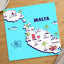 Map of the Island of Malta by Tri wiranto Art Print Wall Decor
