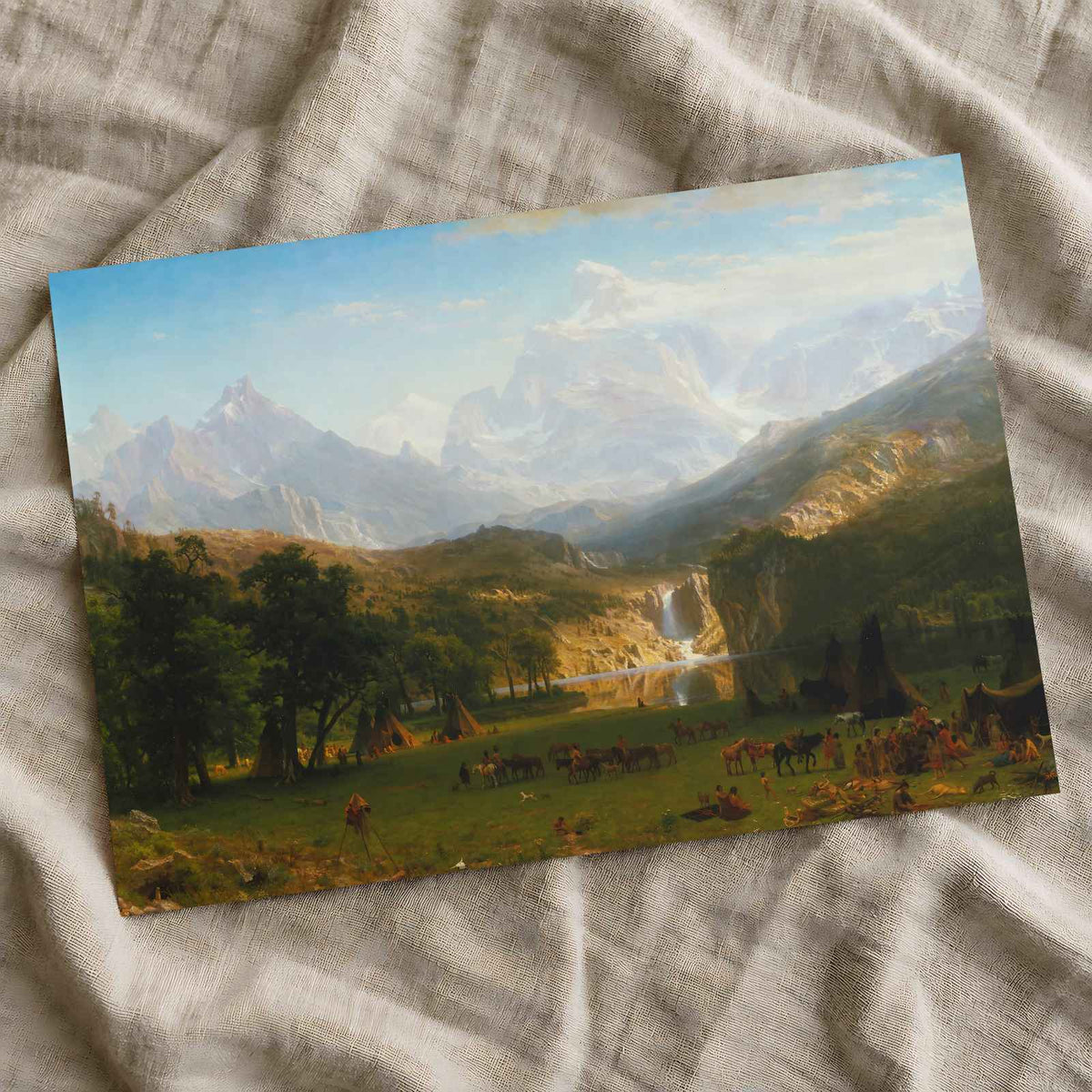 The Rocky Mountains, Lander's Peak art print by Albert Bierstadt (1863)