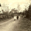 Macadamized Road and Home Near Salisbury, NC vintage print