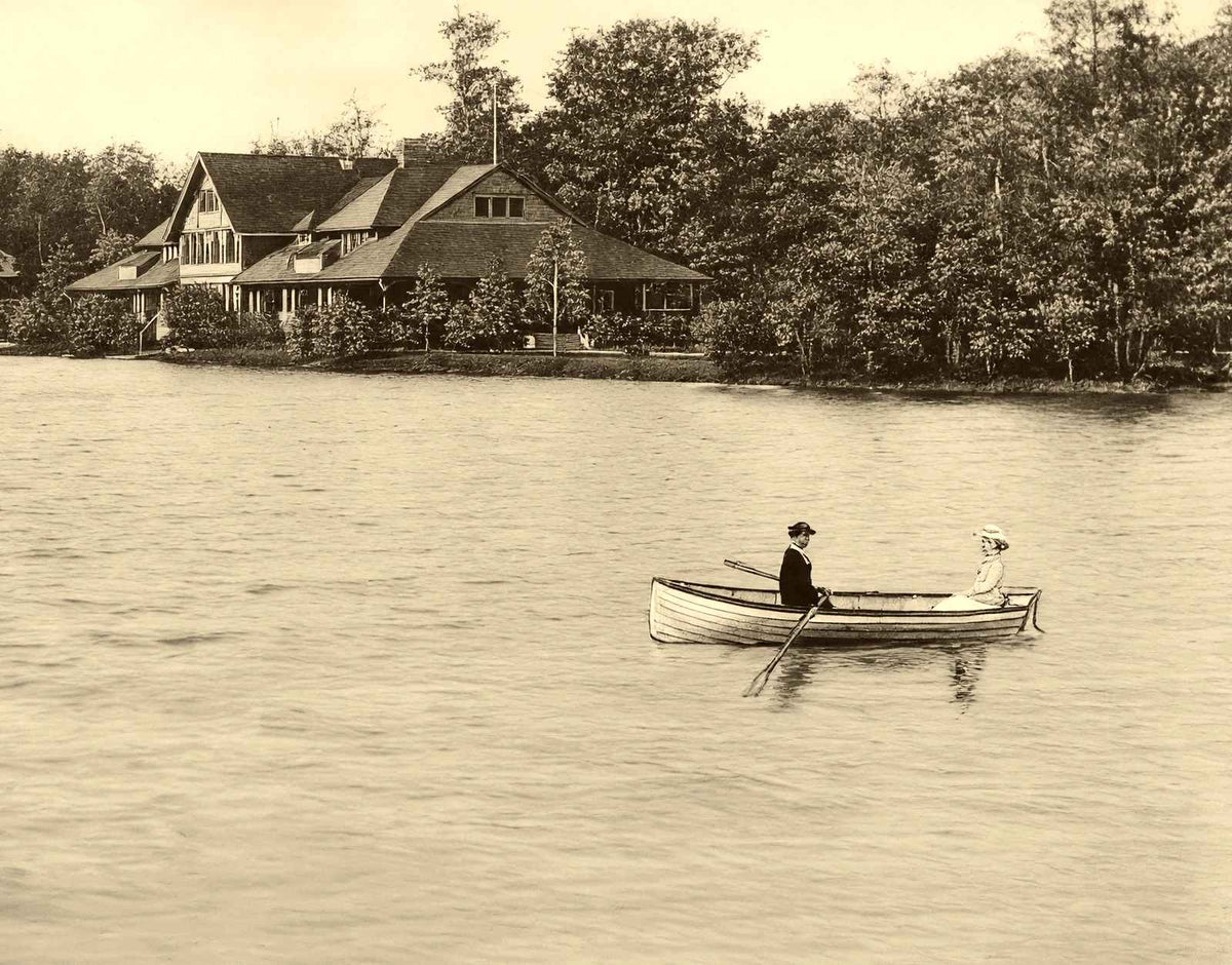 Lake at Lakemont Park, Altoona, PA 1906 vintage photo print