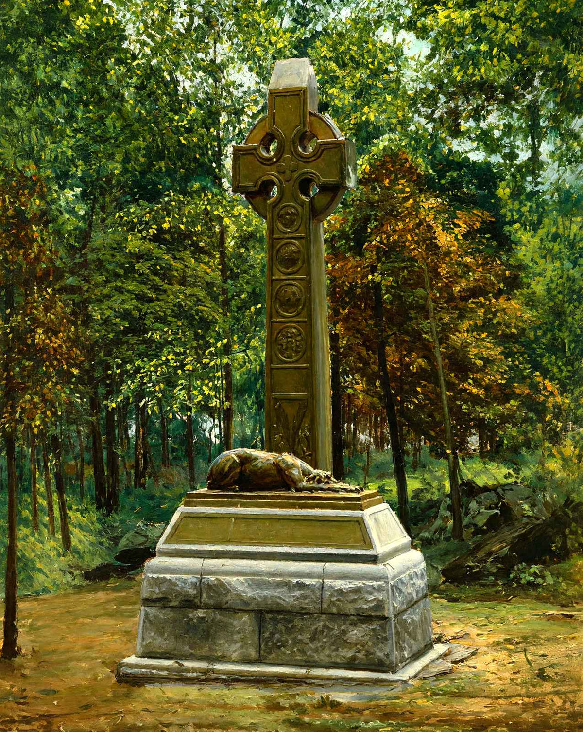 Irish Brigade Monument, Gettysburg PA in 1906 art print