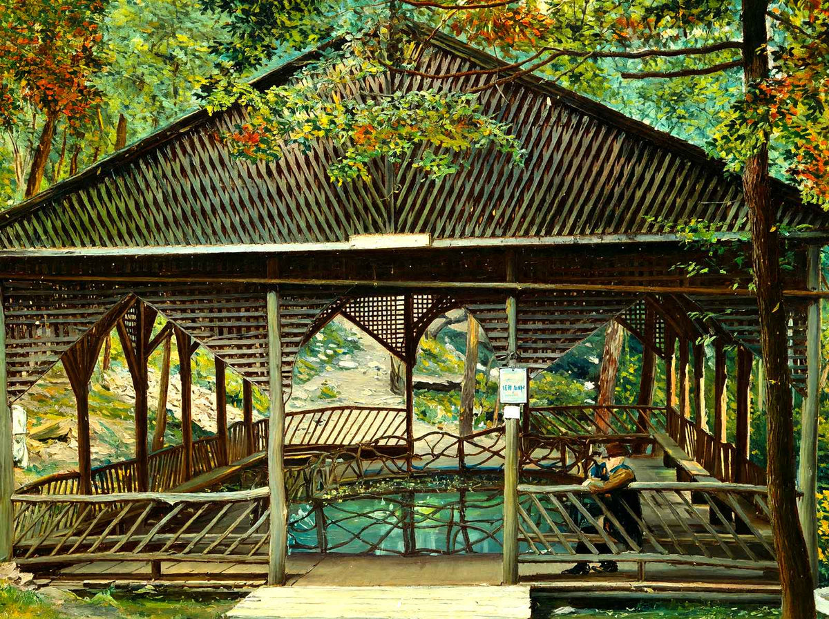 Glen Afton Springs, Pen Mar PA in 1908 art print