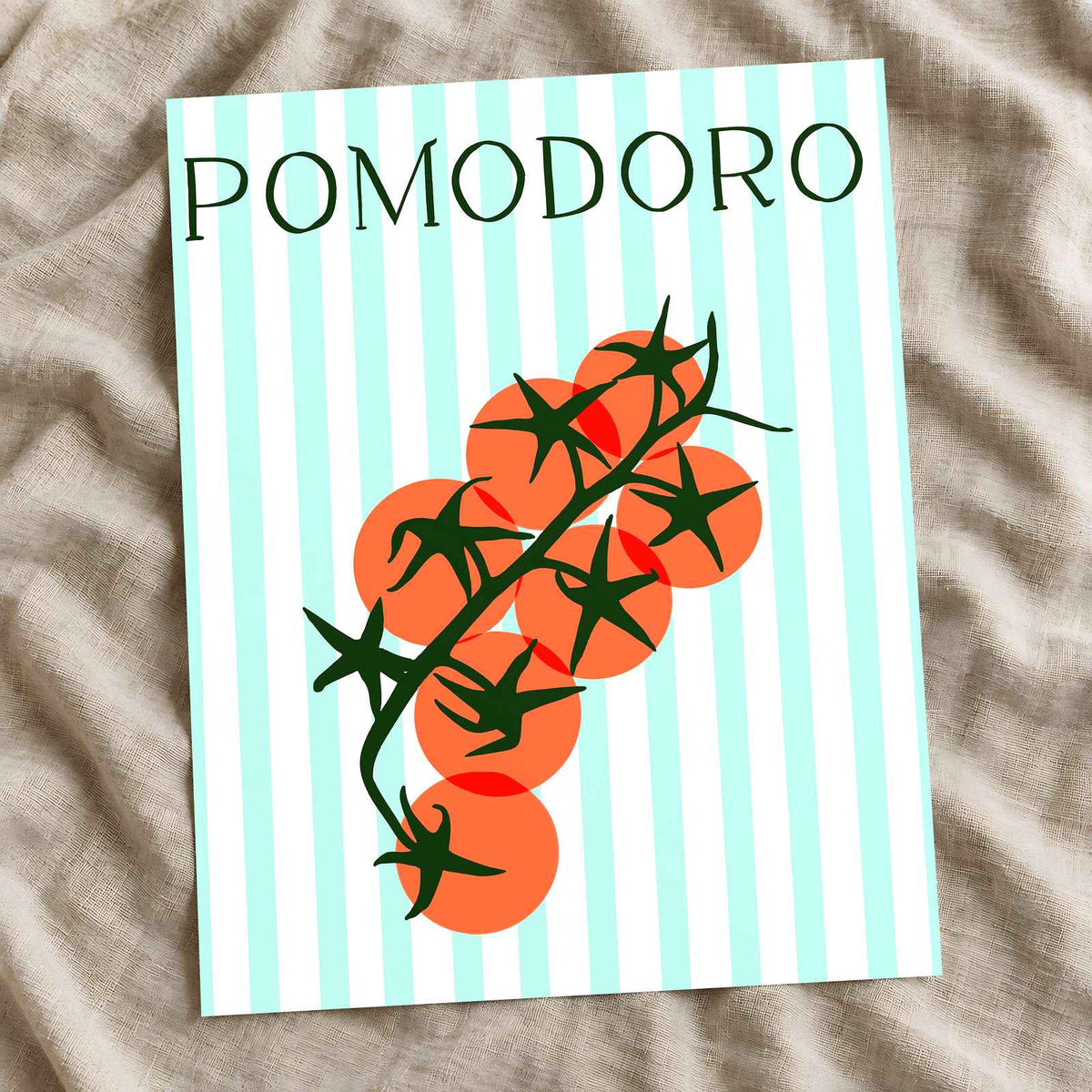 Pomodoro Tomatoes Illustration by Beatriz Camaleão Art Print Wall Decor
