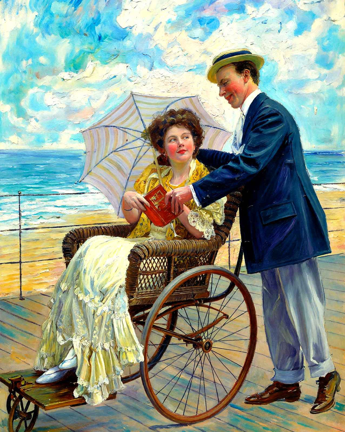 Taken by Surprise, Atlantic City, NJ in 1907 painting