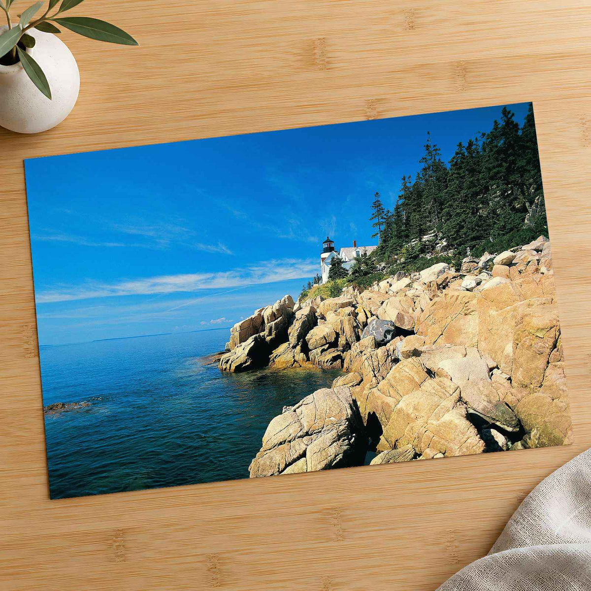 Acadia National Park Lighthouse in Maine Photo Print Wall Decor