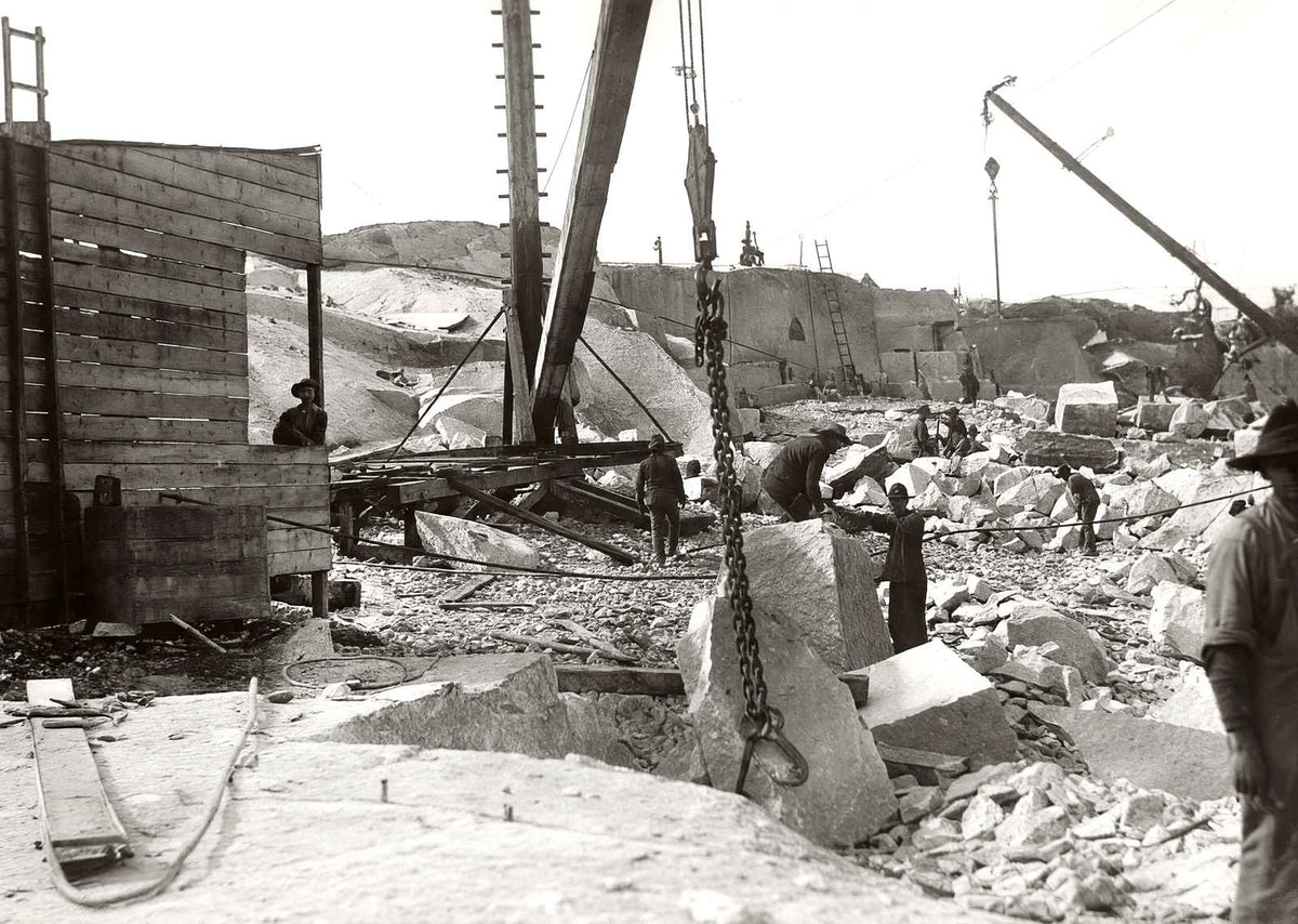 Granite Blocks in Quarries Near Salisbury NC photo print