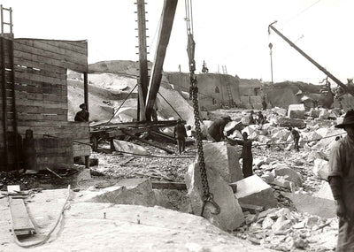 Granite Blocks in Quarries Near Salisbury NC photo print