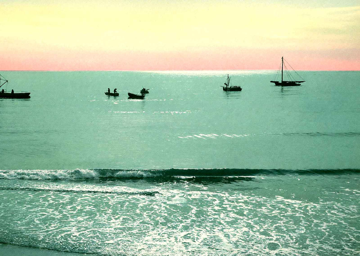 Clam Diggers, Atlantic City, NJ in 1901 vintage print