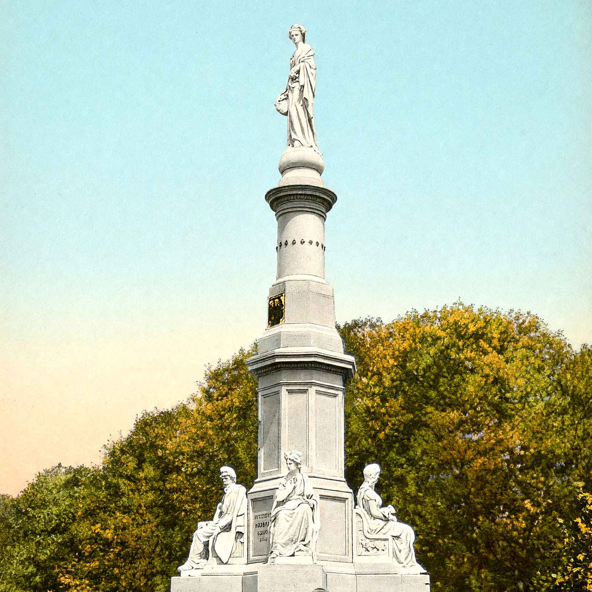 Soldiers Natl Monument, Gettysburg PA in 1906 vintage print