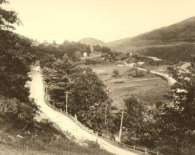 Homesville from Woodland Park, Ashland 1906 vintage photo print